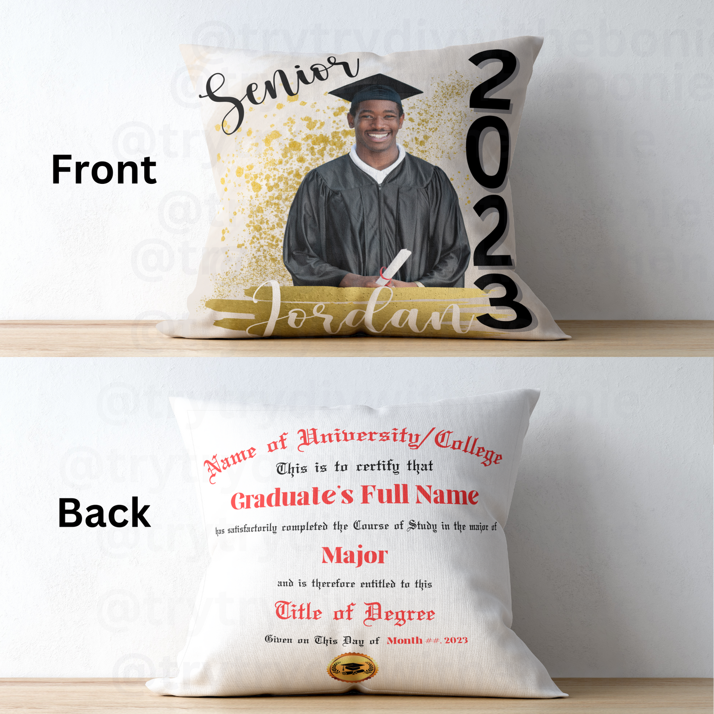 Custom Diploma/Degree Pillow