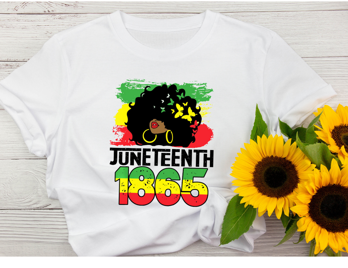 Juneteenth Butterfly Afro 1865