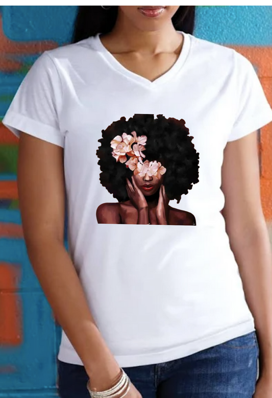 Pink Flower Beauty Graphic Tee