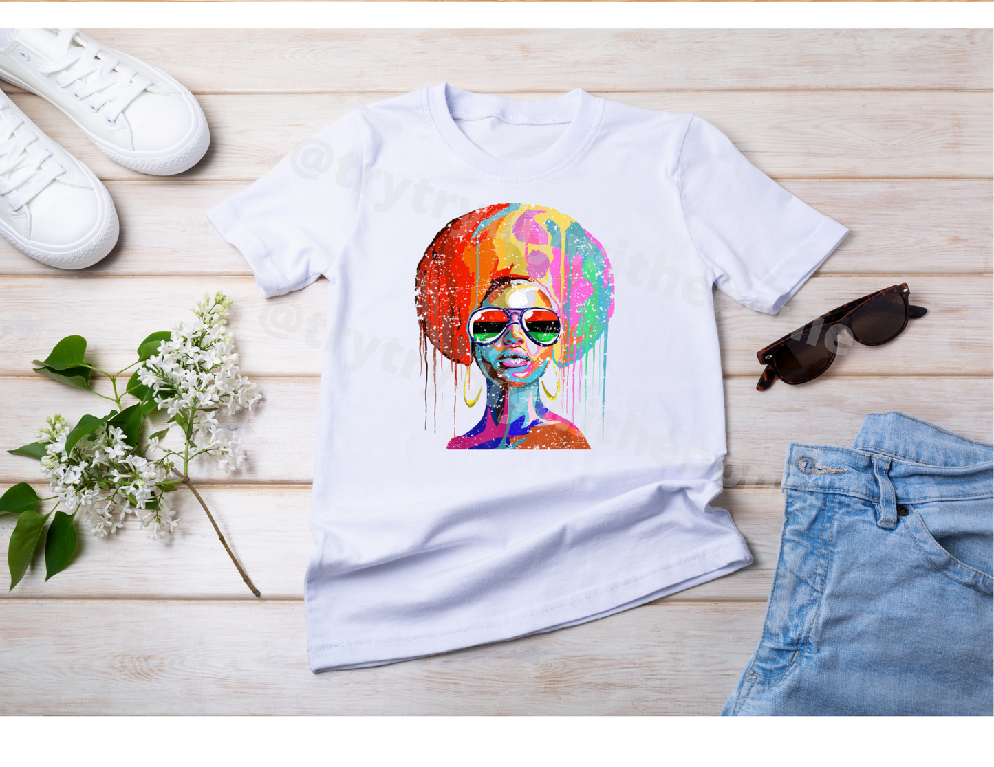 Psychedelic Afro Tee