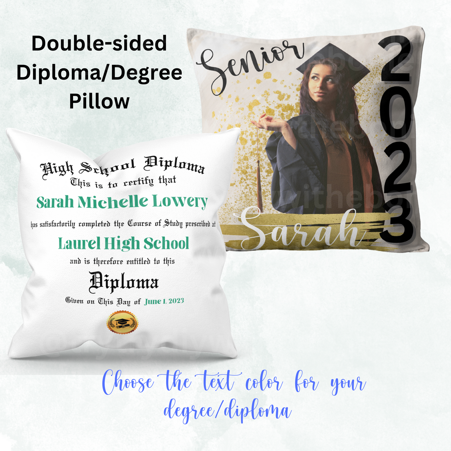 Custom Diploma/Degree Pillow